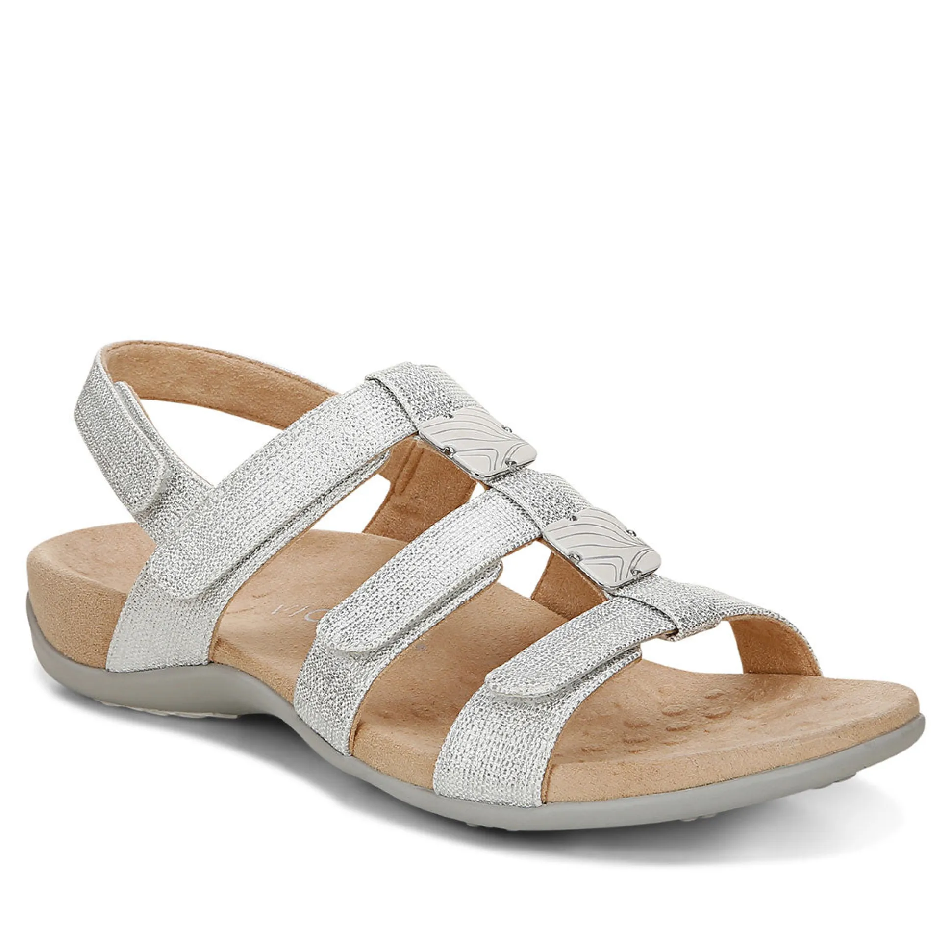 Women Vionic Sandals | Amber Metallic Adjustable Sandal