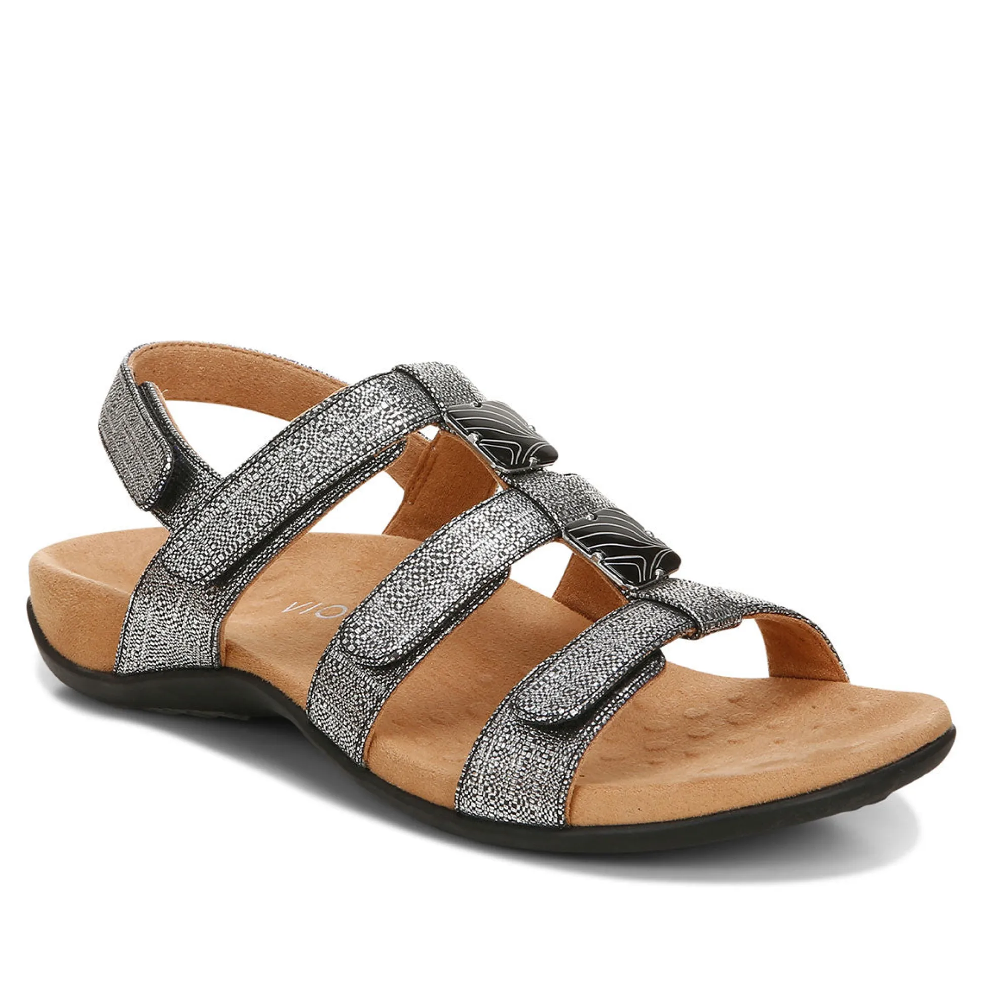 Women Vionic Sandals | Amber Metallic Adjustable Sandal